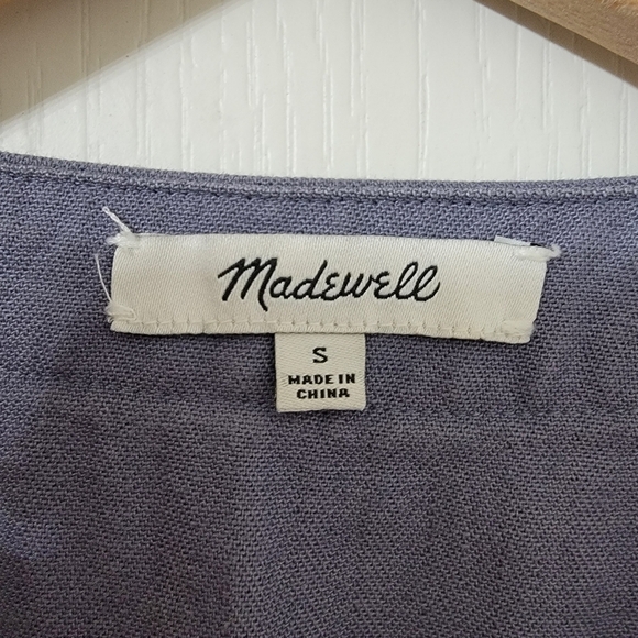 Madewell Size S Cap Sleeve Jumpsuit, color is Sunfaded Indigo, Exc. Used Cond. - Picture 7 of 16